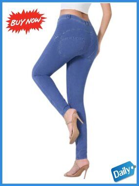Low Rise Stretchy Jeggings Skinny Jean Leggings Curvy Denim Pants